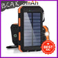 Real Capacity 200000mAh  Large Capacity Solar Power Bank New Portable With Lanyard Compass External Battery Outdoor Camping
