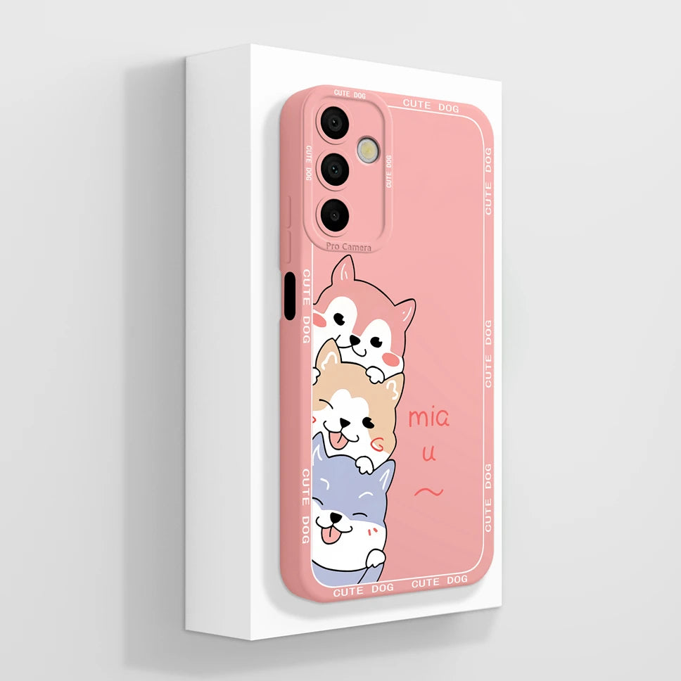 Phone Cases For Samsung Galaxy A15 Lovely Cats Camera Protection Soft Silicone Cover For SamsungGalaxy A 15 Fundas Bumper Coque