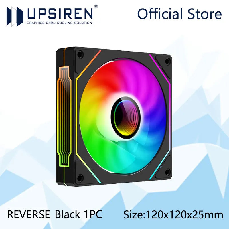 UPSIREN UF-1 PRISM 4 PRO Computer Chassis Fan 12cm ARGB 4 Pin PWM Quiet Cooling Fan 12V Large Air Volume 45.2CFM/600-1500RPM