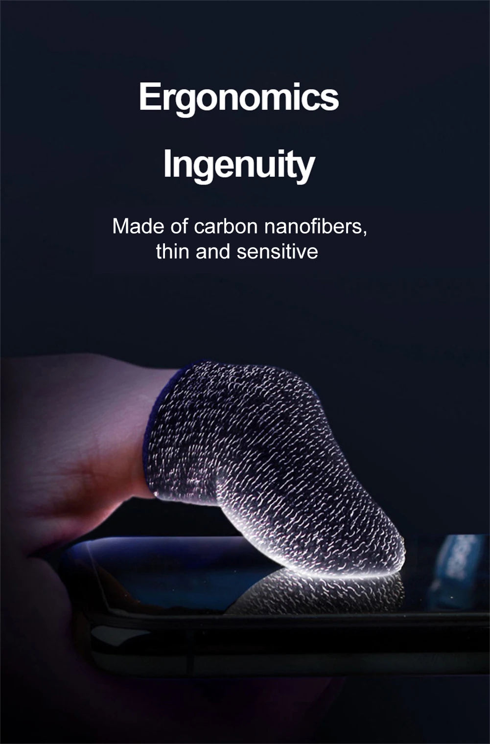 Mobile Game Fingertip Gloves For PUBG Gamer Sweatproof Anti-slip Touch Screen Finger Sleeve Breathable Gaming Finger Cover Cot