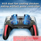 H10 4 Fingers Mobile Phone Game Handle with Radiator Aim Shooting Gamepad Joystick Controller for IOS Android Gaming Accessories