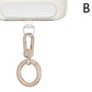 Metal Phone Lanyard Gasket Patch Rotatable Metal Buckle Hanging   Steel Clip Card Cord Tab Mobile Phone Accessories