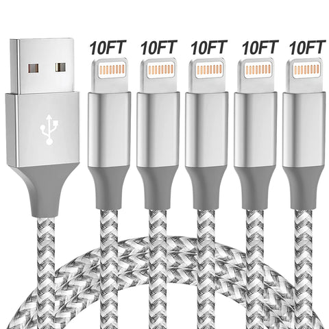 [MFi Certified]10FT USB-A to Lightning Fast Charging Cable Nylon Charger Cord For iPhone 14 13 12/pro/Max XR 8 7 6 SE iPadmini