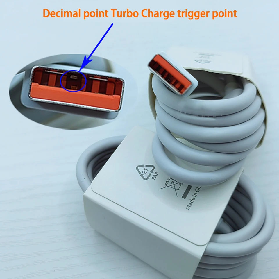 Xiaomi Original Usb Type C Cable 120W 100W 90W 67W Turbo Fast Charger Mi 17 15 14 13 12 T Pro 11 Ultra Poco X6 X7 Redmi Note 10