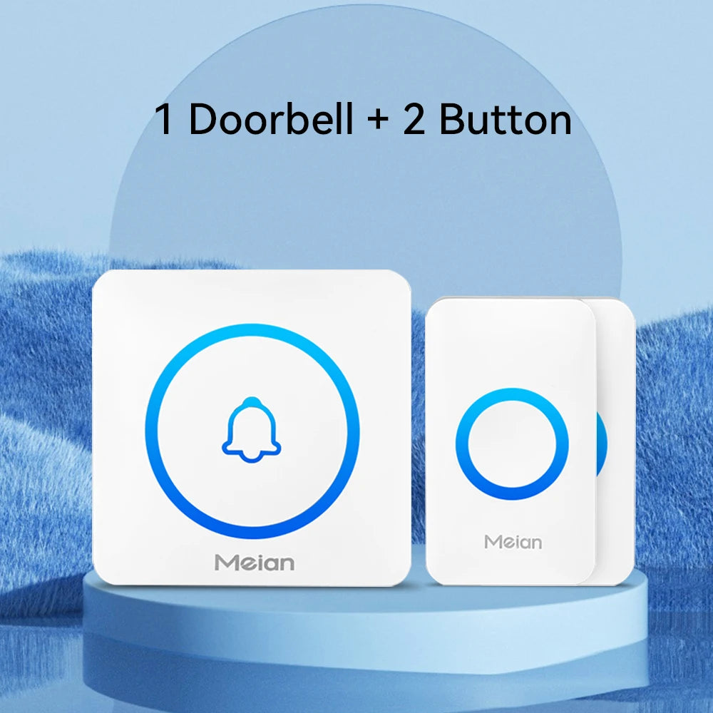 Meian-Smart Home Doorbell, Wireless Outdoor Doorbell, IP65 Waterproof Door Bell, 60 Songs, Smart Security Alarm, Door Bell Chime