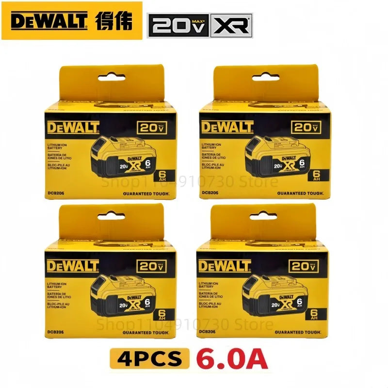100% Original 20V 6.0Ah MAX Battery Power Tool Replacement for DeWalt DCB184 DCB181 DCB182 DCB200 20V  6A 18Volt 20v Battery.