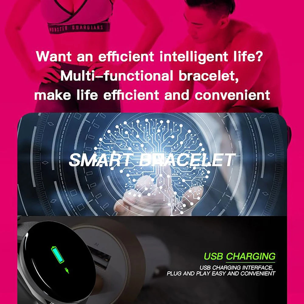 New Smart Watch Men Women Smart Bracelet LED D18 Smartwatch Waterproof Smart Touch Screen Bracelet reloj Inteligente 2022 hombre