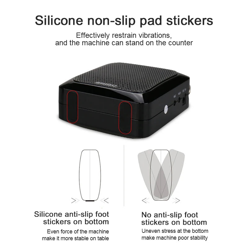 SHIDU 25W Portable Bluetooth Wireless Voice Amplifier for Teacher with UHF Microphone AUX HiFi Recording Mini Echo Audio Speaker