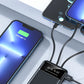 New Style BCAK power bank 20000mAh self-contained cable fast charging mini mobile phone gift mobile power supply