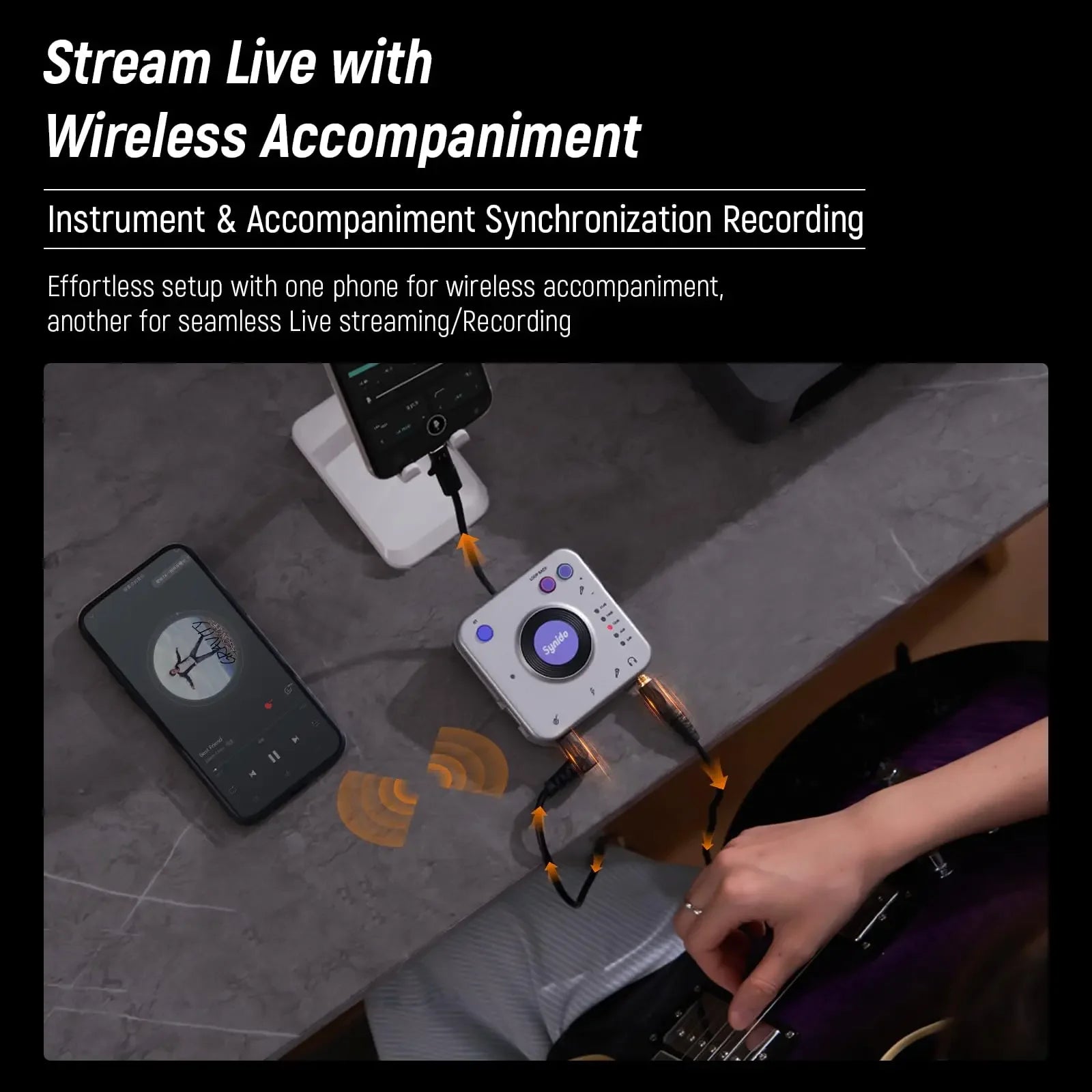 Synido Live Dock A10/A20 Audio Adapter with USB-C Music Recording Portable Audio Interface for iPhone Android Phones PC computer