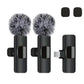 Lavalier Microphone 2.4G Wireless Portable Audio Video Recording Mini Mic for iPhone Android Live Broadcast Gaming Phone