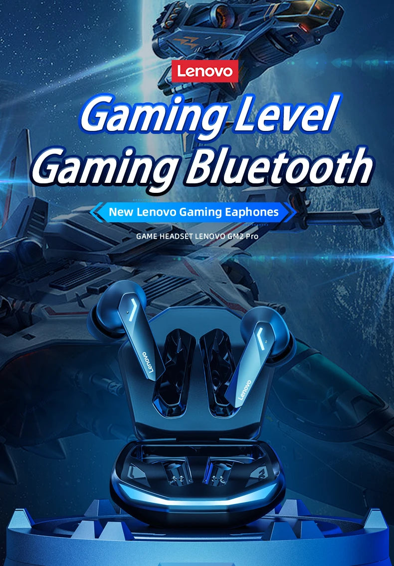 Original Lenovo GM2 Pro Earphone Bluetooth 5.3 Wireless Gaming Earbuds Low Latency HD Call Dual Mode Headphones With Mic GM2Pro