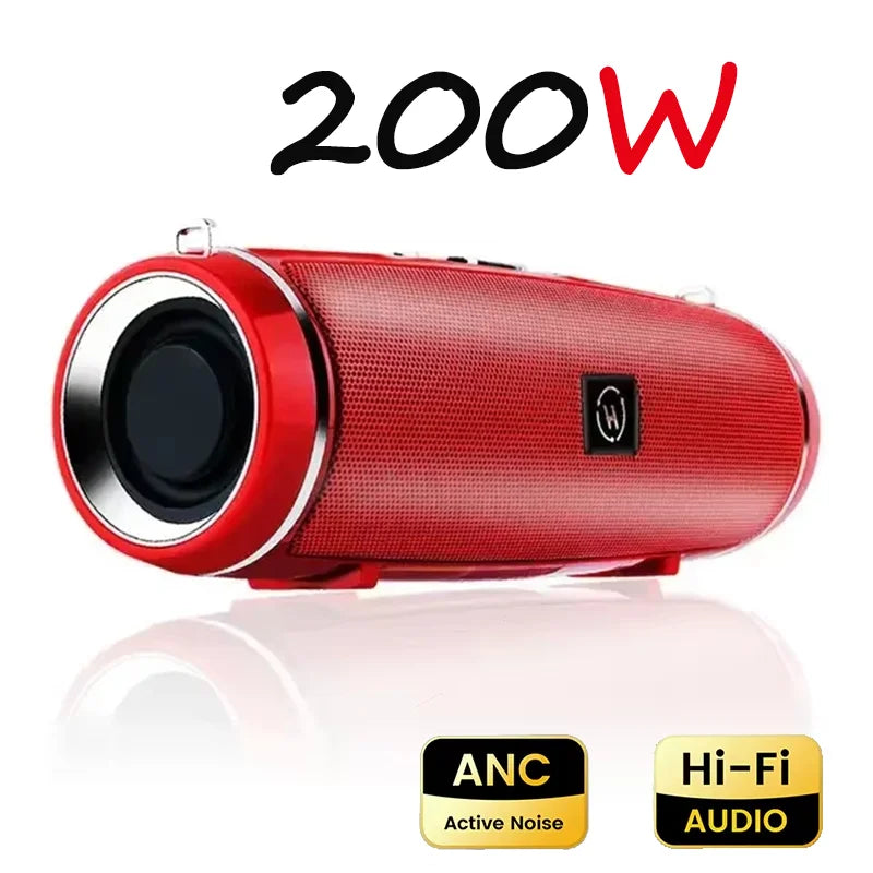 VIVO 200W Portable Bluetooth Speaker IPX7 Outdoor Waterproof HIFI Pillar Speaker Subwoofer Stereo Speaker FM Radio TF Boom Box