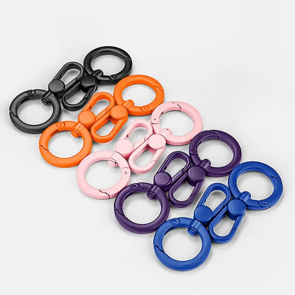 Metal Phone Lanyard Gasket Patch Rotatable Metal Buckle Hanging   Steel Clip Card Cord Tab Mobile Phone Accessories