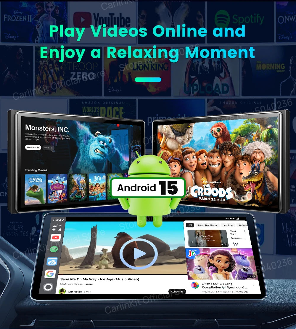 CarlinKit 8G+256G /128G Android 15 Ultra CarPlay TV Box For Netflix IPTV GPS Wireless CarPlay &Android Auto Smart Car Video Box