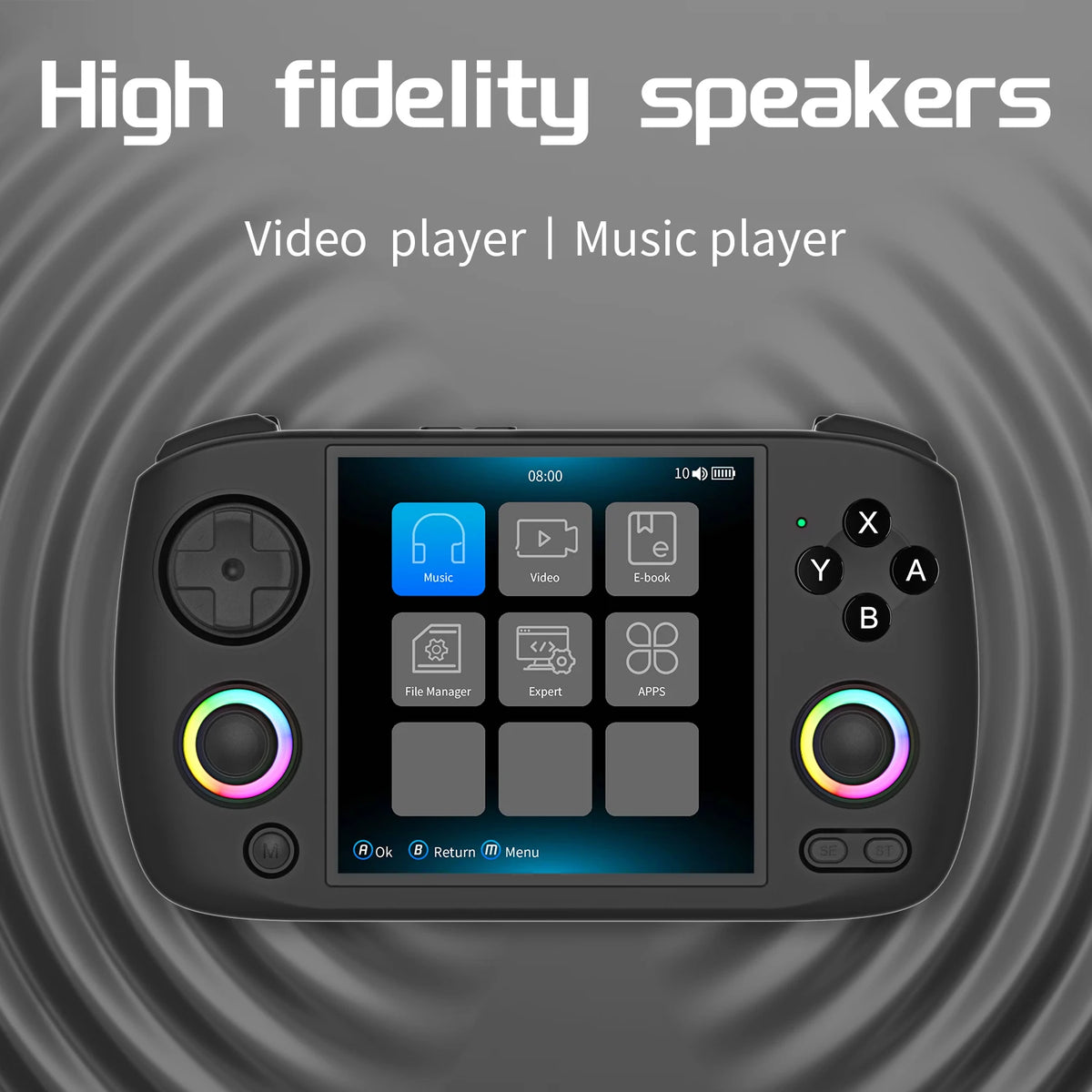 ANBERNIC RG CubeXX Handheld Game Console 3.95" IPS 720*720 Screen Linux WIFI Bluetooth HD-Connection Retro Video Gaming Console