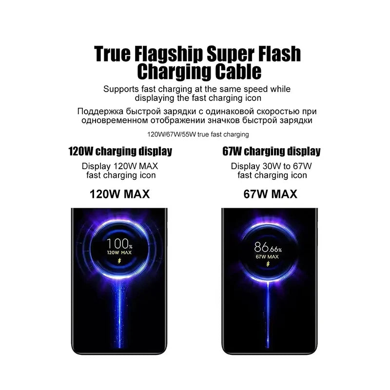 Original Xiaomi 6A 120W 90W 67W 55W 33W USB Type C Turbo Fast Charge Cable For Mi 14 13 12 11 Pro Redmi Note 12 11 T Pro POCO X4