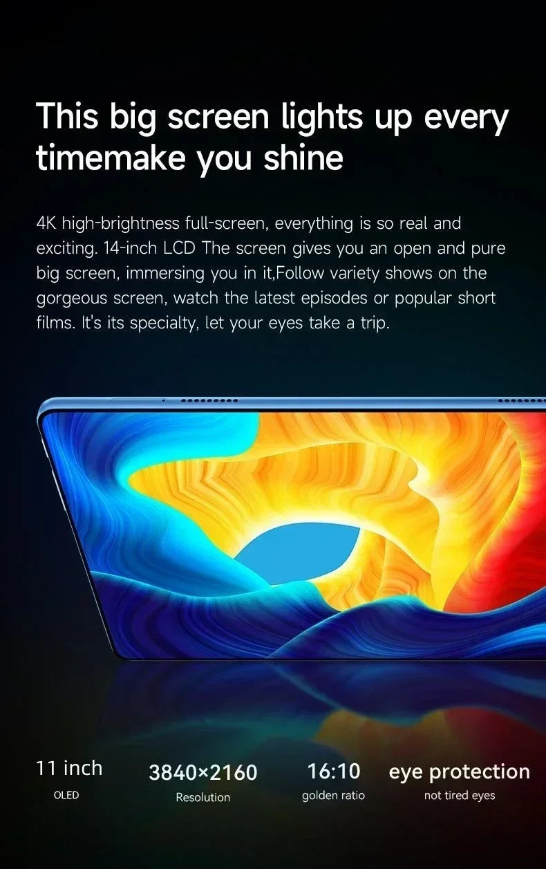 2025 Original iPad Air Pro Tablet PC Android14 22GB+2TB 20000mAh Snapdragon870 Tablet PC 5G Dual SIM Card WIFI HD 4K Tab PC
