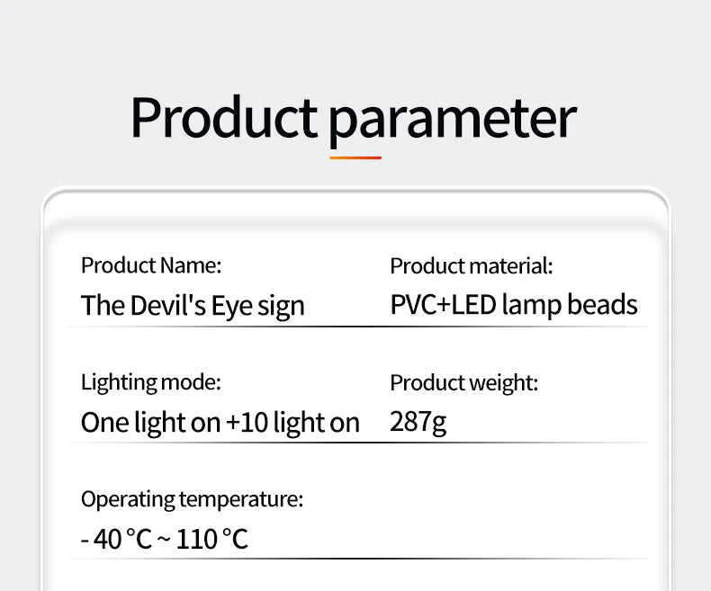 USB Dynamic Devil Eyes Light Car Windshield Dynamic LED Matrix Panel Screen Light for Car Truck Window Decor Lighting 11 Modes