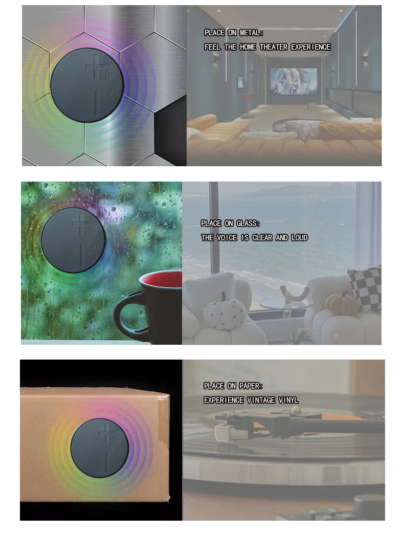 Extra Large TWS Bone Conduction Bluetooth Speaker TWS Wireless Support TF Card Play Music Subwoofer Vibration Stereo Audio