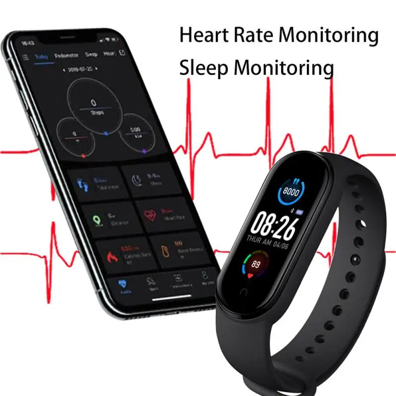M5 Smart Band Waterproof Sport Smart Watch Men Woman Blood Pressure Heart Rate Monitor Fitness Bracelet For Android IOS