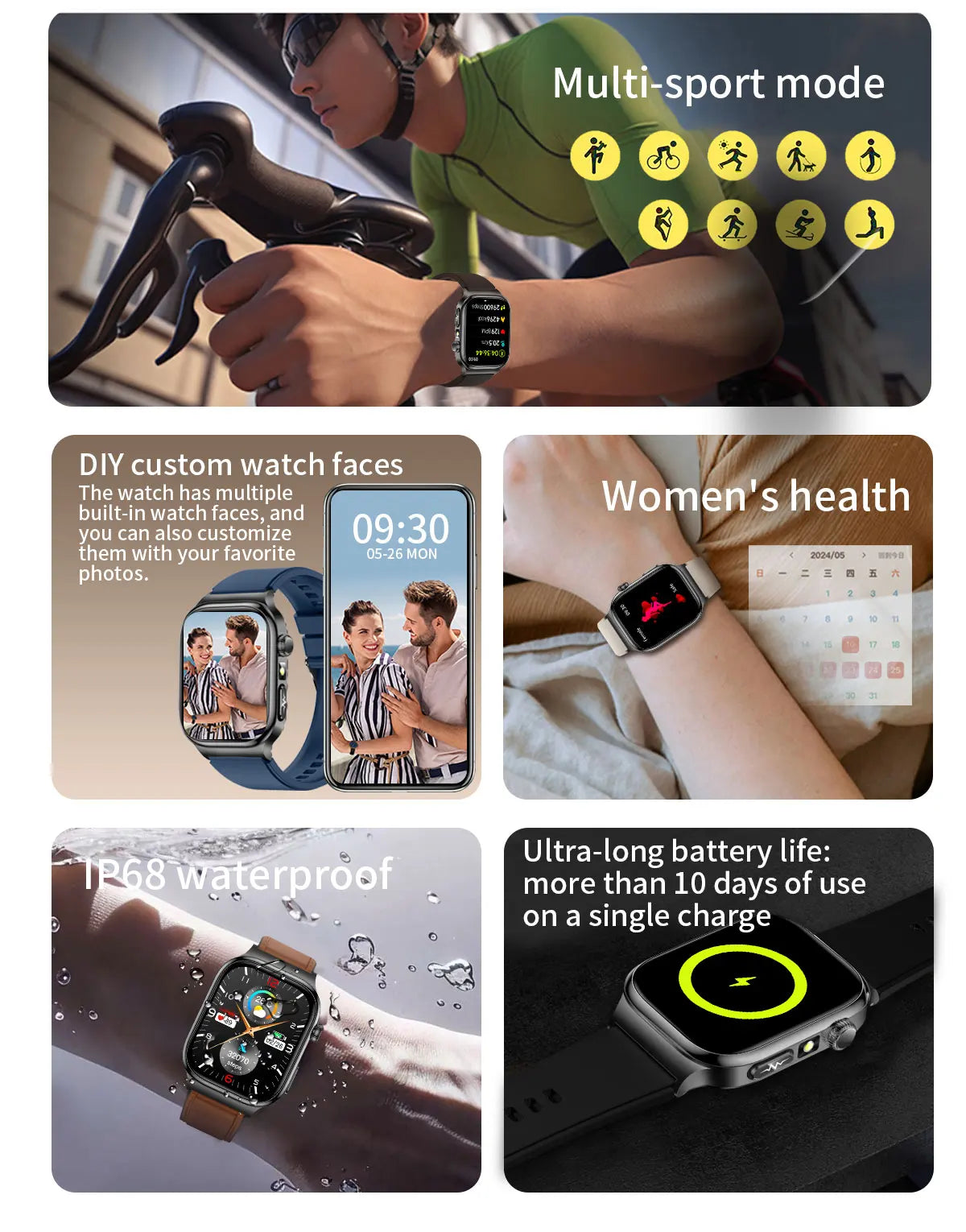 2025 New Smart Watches For man Health ECG+HRV Blood Oxygen Uric Acid Fitness Sport Tracker Watch body fat Sleep Call Smartwatch
