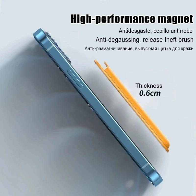 Luxury For Magsafe Magnetic Leather Wallet Case For iPhone 13 17 16 14 Pro Max 15Pro S25 Card Holder Phone Bag Cover Accessories