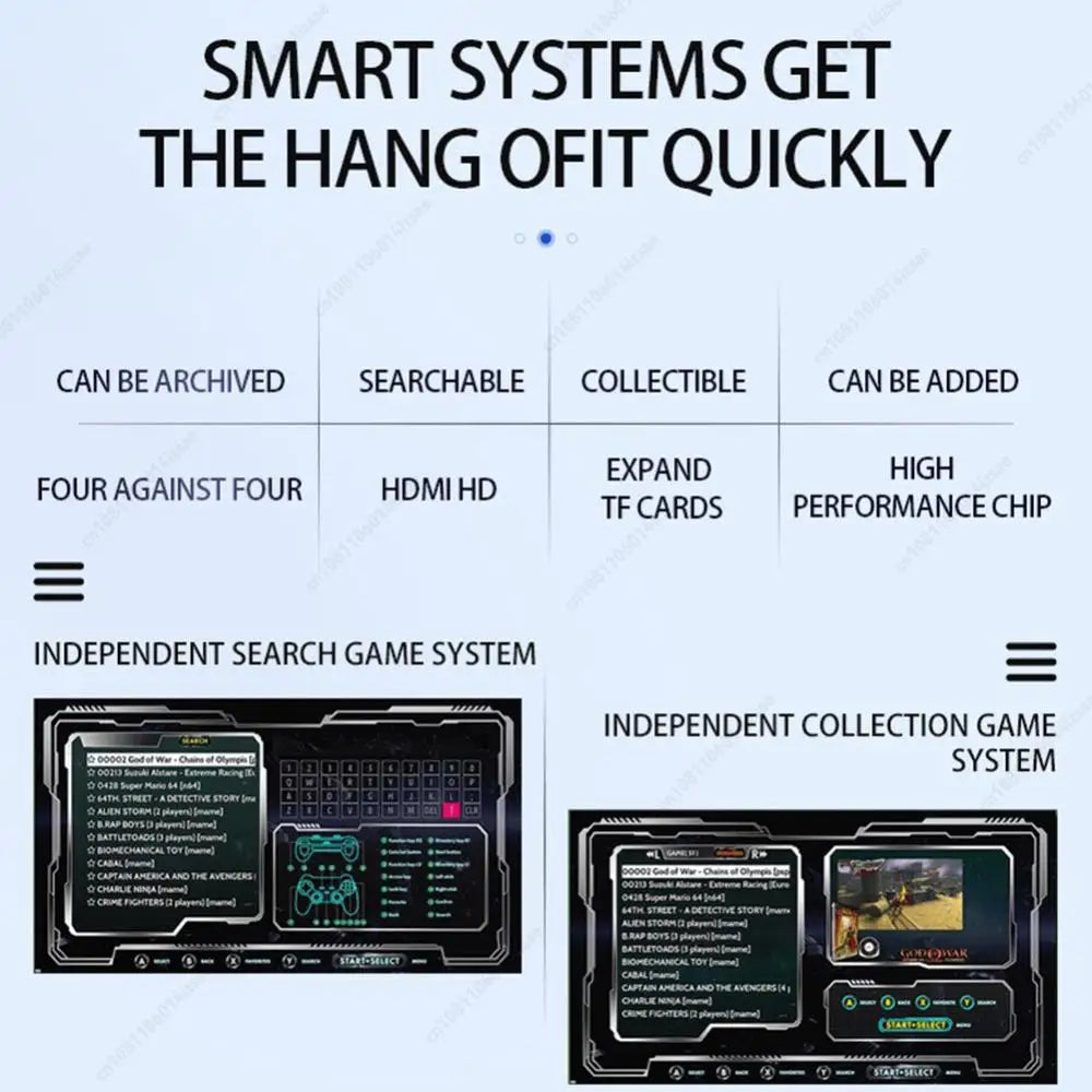 G11 Pro Retro Game Box Ultra Low Latency HD Video Game Console 4K HDMI-Compatible Output with 2.4G Wireless Dual Gamepad