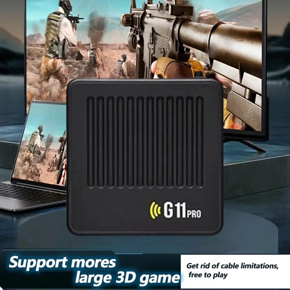 G11 Pro Retro Game Box Ultra Low Latency HD Video Game Console 4K HDMI-Compatible Output with 2.4G Wireless Dual Gamepad