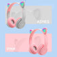 Over-Ear Headsets Cute Sports Headphones Wireless Headphones Cat Ear Bluetooth-Compatible Helmets Stereo Bass for Kids and Adult