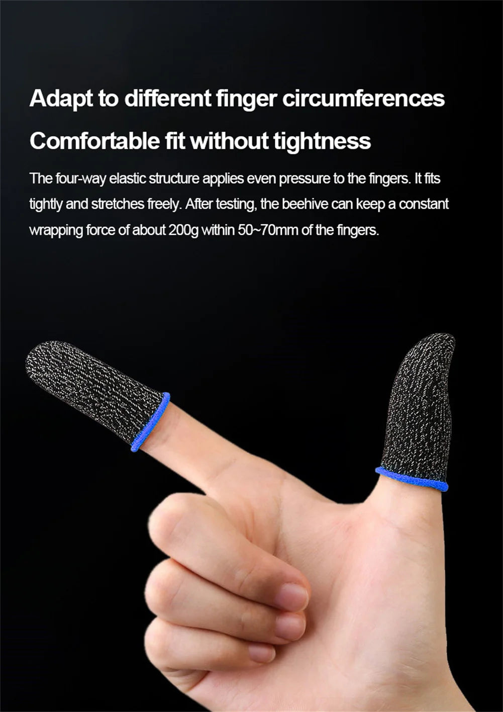 Mobile Game Fingertip Gloves For PUBG Gamer Sweatproof Anti-slip Touch Screen Finger Sleeve Breathable Gaming Finger Cover Cot
