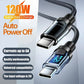 120W Dual USB C Digital Display Cable PD Fast Charging USB Type C to Type-C Cable For iPhone 15 Pro Max Plus Xiaomi Macbook iPad