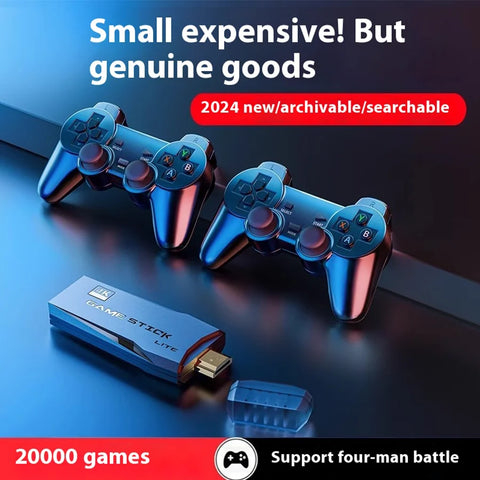 Basix 2.4G Dual Wireless Video Game Stick Joystick Console Gaming Stick 4K 20000+ Gaming 64GB Retro Gaming Thanksgiving Gift