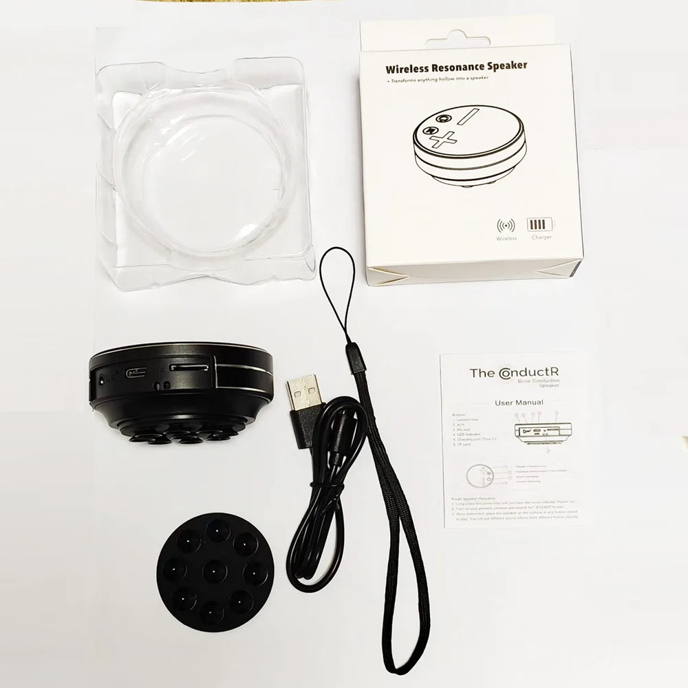 Extra Large TWS Bone Conduction Bluetooth Speaker TWS Wireless Support TF Card Play Music Subwoofer Vibration Stereo Audio