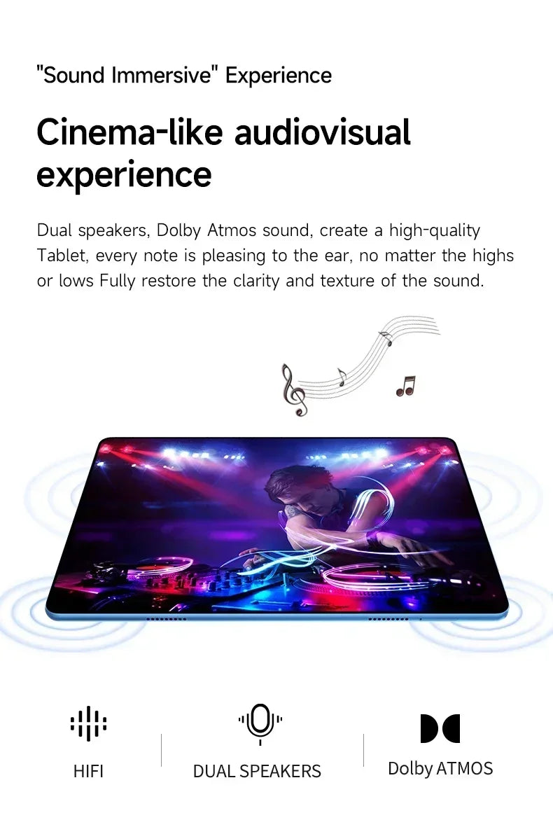2025 Original iPad Air Pro Tablet PC Android14 22GB+2TB 20000mAh Snapdragon870 Tablet PC 5G Dual SIM Card WIFI HD 4K Tab PC