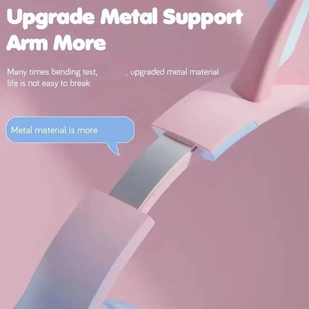 Wireless Headphones Cat Ear Gaming Headset Glow Light Bluetooth-Compatible Helmets Cute Over-Ear Headsets For Kids And Adult