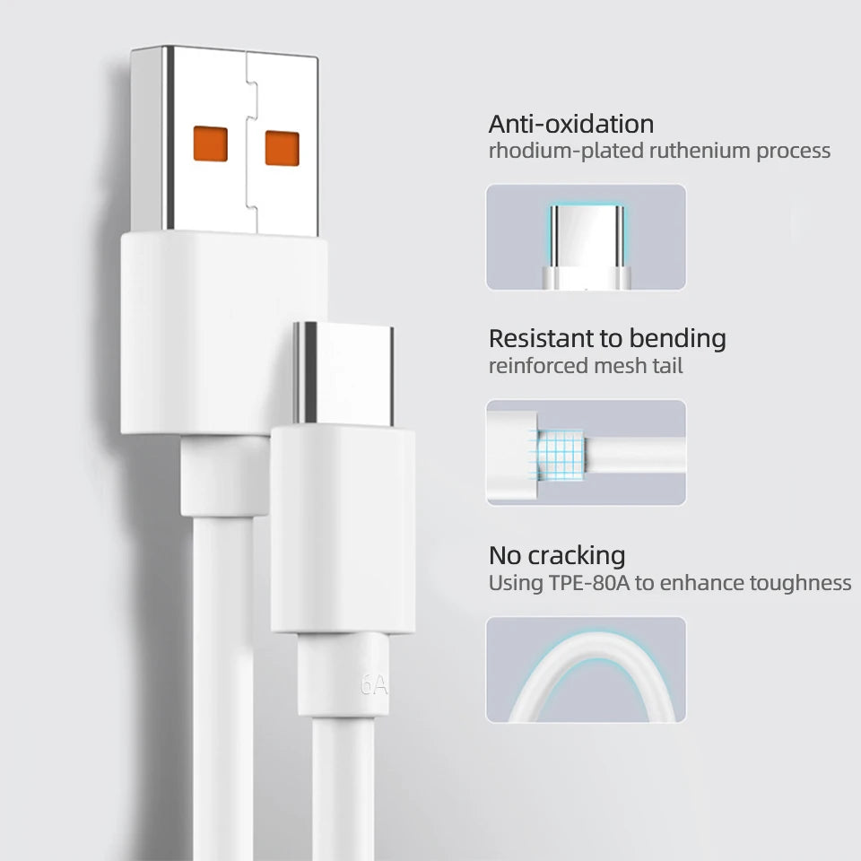 Xiaomi Original Usb Type C Cable 120W 100W 90W 67W Turbo Fast Charger Mi 17 15 14 13 12 T Pro 11 Ultra Poco X6 X7 Redmi Note 10