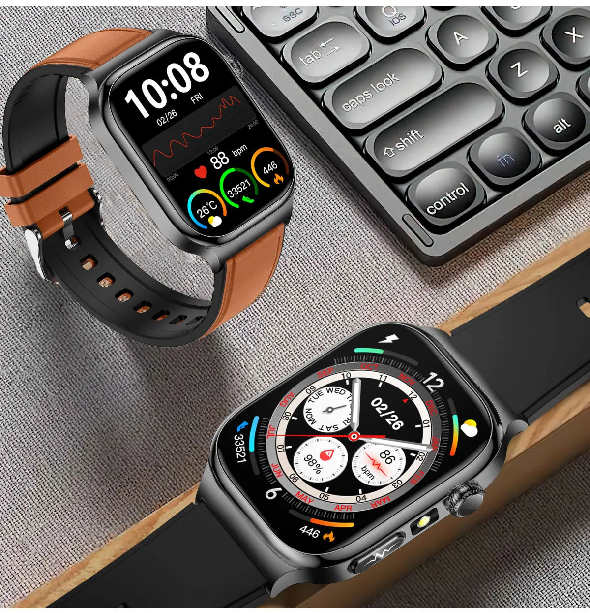 Upgraded Micro Physical Examination Smart Watches For Man Uric Acid Body Fat Five Organ Health Watches Bluetooth Call SmartWatch