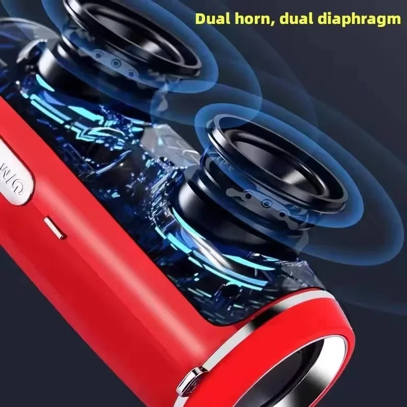 VIVO 200W Portable Bluetooth Speaker IPX7 Outdoor Waterproof HIFI Pillar Speaker Subwoofer Stereo Speaker FM Radio TF Boom Box