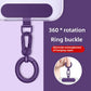 Metal Phone Lanyard Gasket Patch Rotatable Metal Buckle Hanging   Steel Clip Card Cord Tab Mobile Phone Accessories