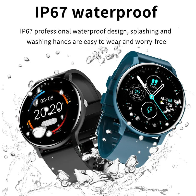 ZL02 Men Smart Watch Full Touch Screen Fitness Tracker IP68 Waterproof Sport Smartwatch BT Call Wrist Watches for Men Women 2026