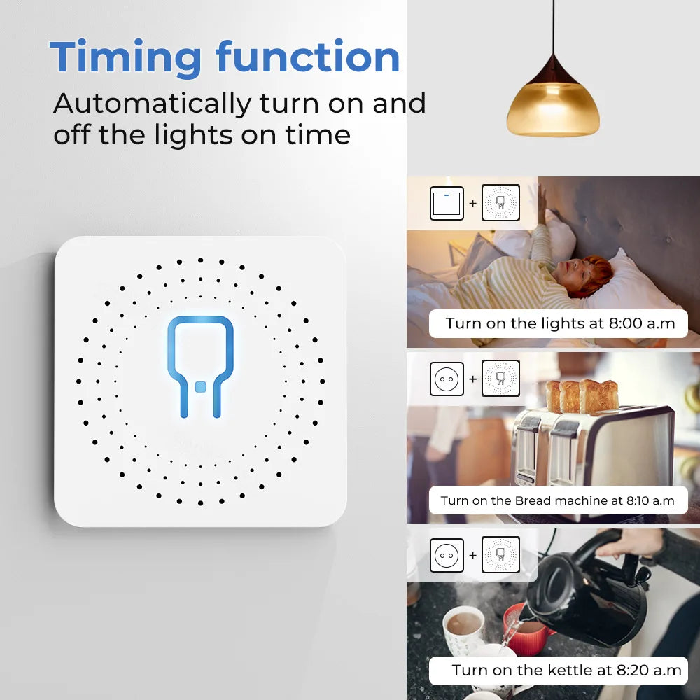 16A Tuya WiFi Smart Switch 2-way Control with Energy Monitor Switch Mini Smart Breaker Smart Life Control  Alexa Via Google Home