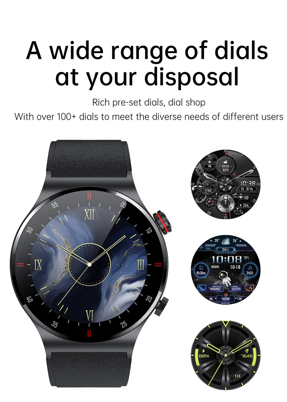 GPS ECG+PPG Bluetooth Call Smart Watch Men 2025 Sports Bracelet NFC Waterproof Custom Watch Face Men SmartWatch For IOS Android