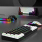 Keyboard and mouse sets 60% RGB gaming with keyboards mouse combo pc kit gamer backlit mini 61 keys computer wired set key board
