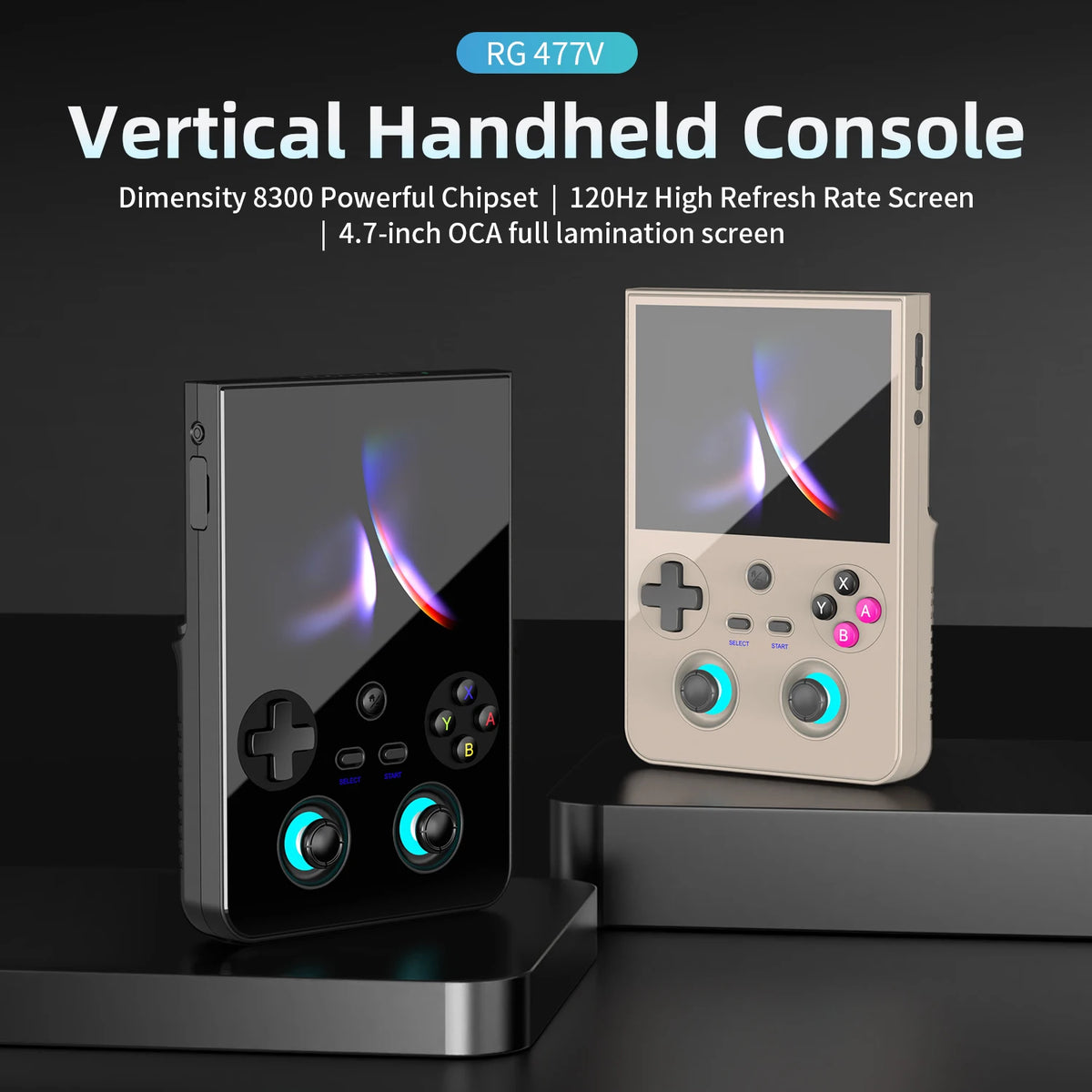 ANBERNIC RG 477V Retro Game Console Android 14 Dimensity 8300 Game Player 4.7" LTPS In-Cell Screen 5500mAh Wi-Fi 6E Hall joystic