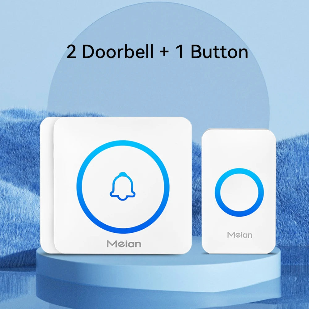 Meian-Smart Home Doorbell, Wireless Outdoor Doorbell, IP65 Waterproof Door Bell, 60 Songs, Smart Security Alarm, Door Bell Chime