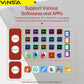 VINSA T1161 Graphics Drawing Tablet Ultra-thin Art Creation Sketch with Battery-free Stylus 8 Pen Nibs 8192 Levels Pressure