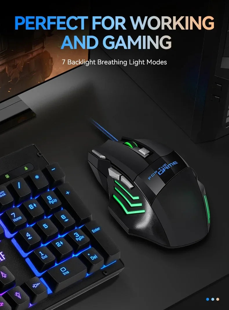 G6 USB Wired Gaming Mouse 7 Button 5500DPI Adjustable Optical Ergonomic E-sports Mice for Laptop PC Xiaomi HUAWEI Samsung Pad