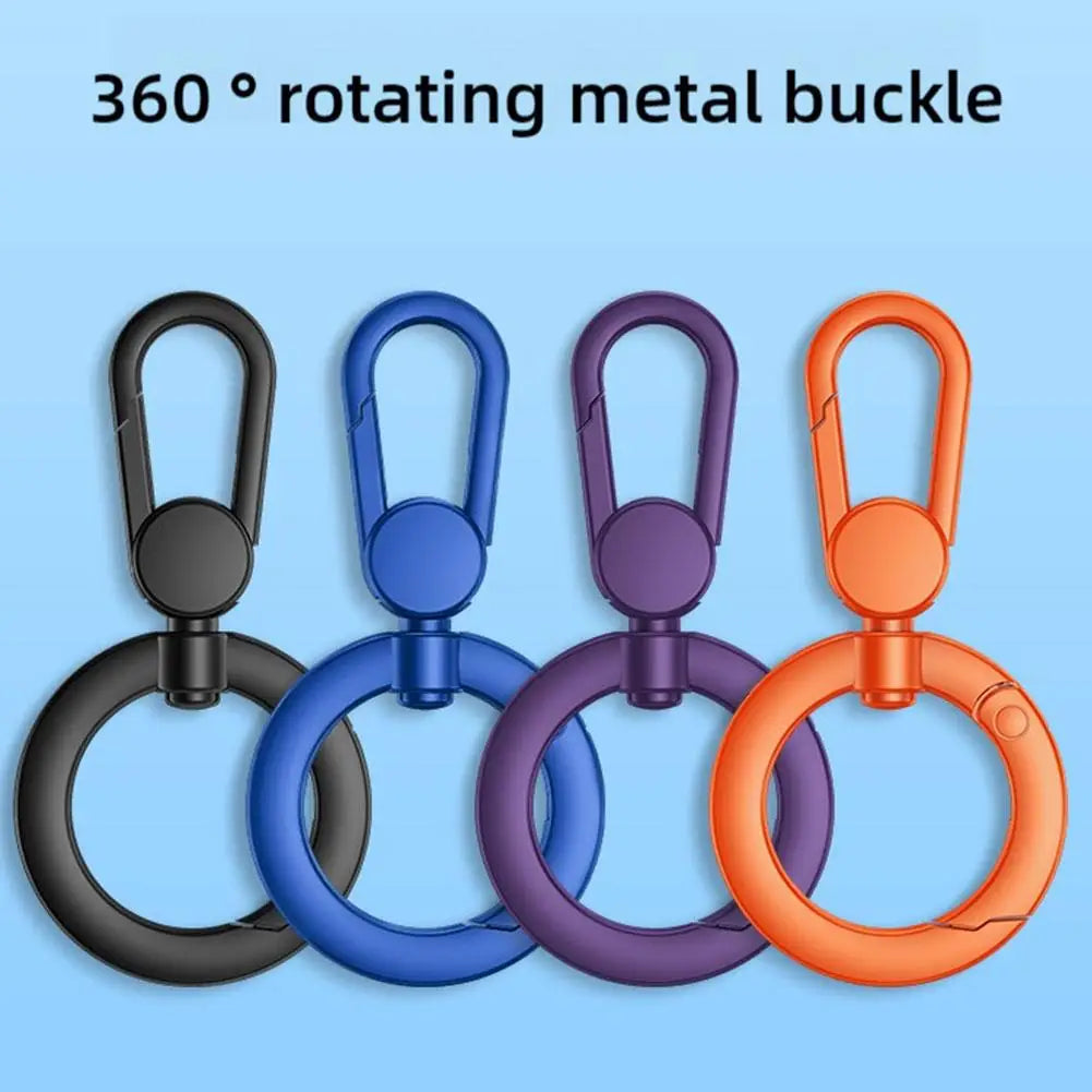 Metal Phone Lanyard Gasket Patch Rotatable Metal Buckle Hanging   Steel Clip Card Cord Tab Mobile Phone Accessories