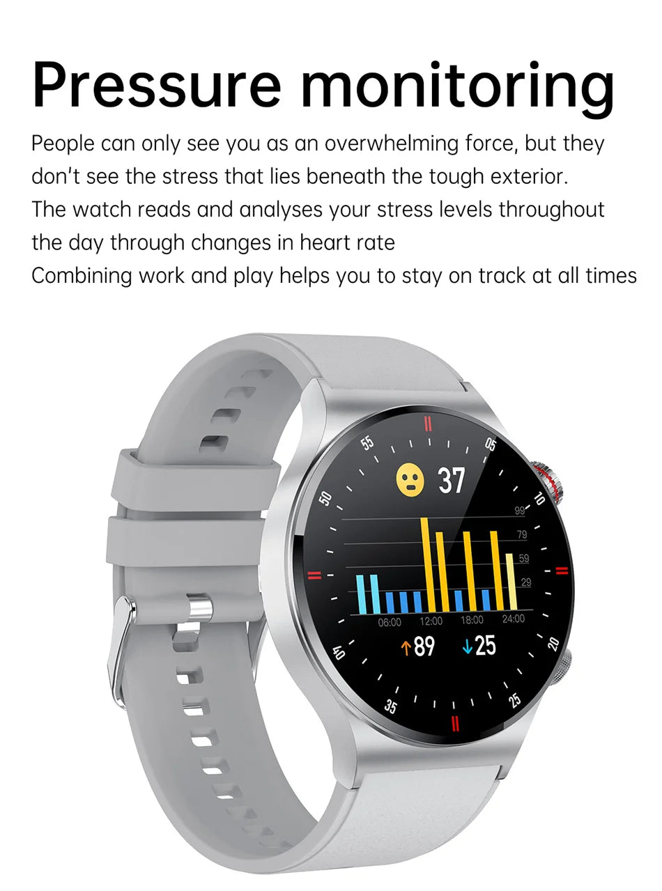 GPS ECG+PPG Bluetooth Call Smart Watch Men 2025 Sports Bracelet NFC Waterproof Custom Watch Face Men SmartWatch For IOS Android